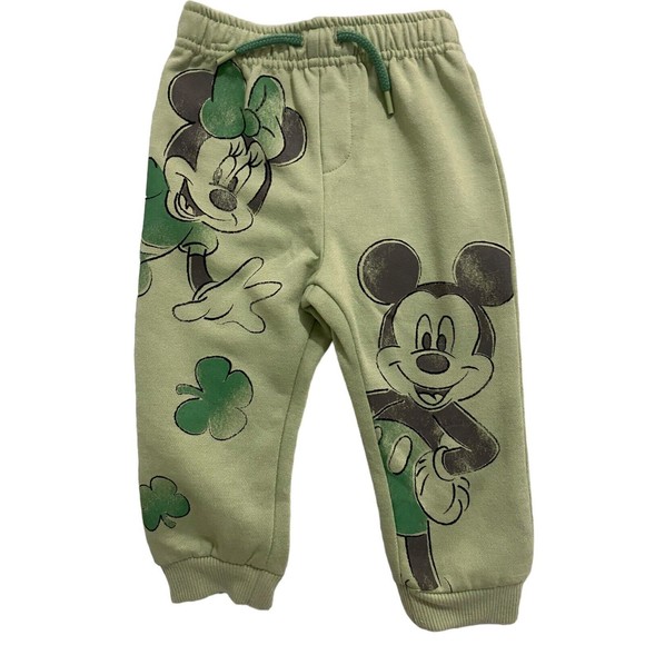 Disney Minnie & Mickey  Girls St. Patrick's Day Pullover &Joggers Set Size 12M - Picture 3 of 3